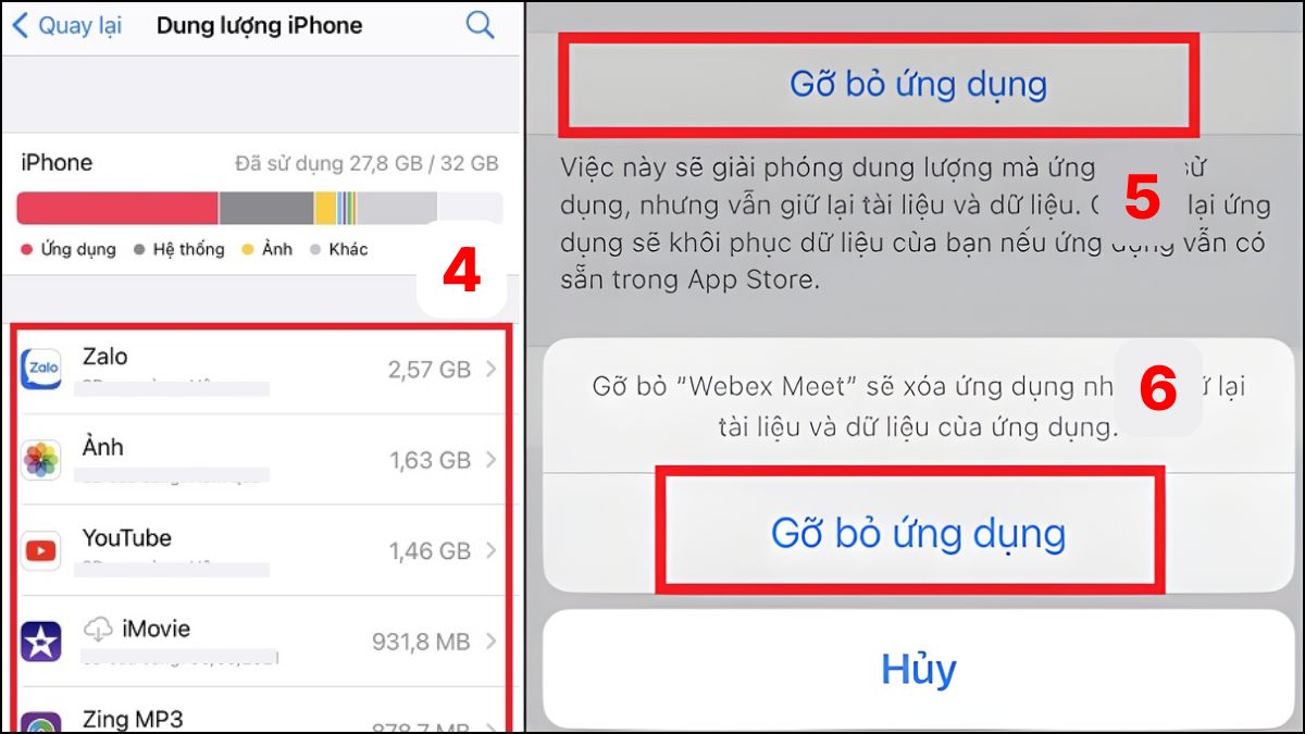 Cách khắc phục iPhone 13 Pro Max bị chớp màn hình giải phóng dung lượng bước 3