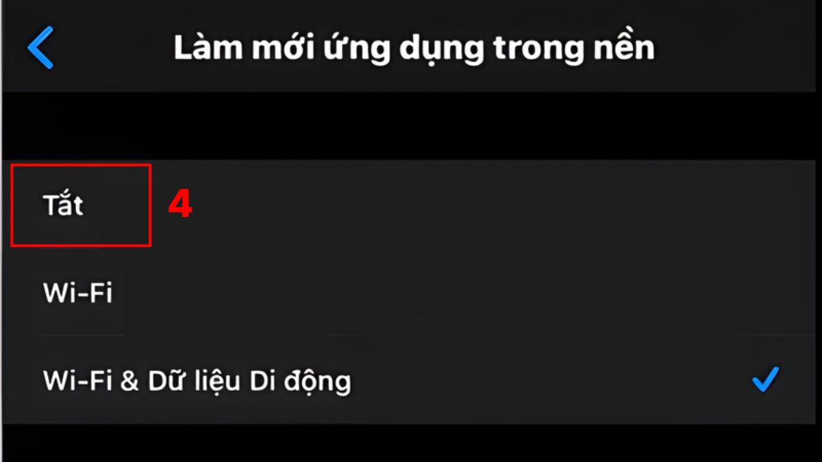 Cách khắc phục iPhone 13 Pro Max bị chớp màn hình tắt app chạy ngầm bước 3