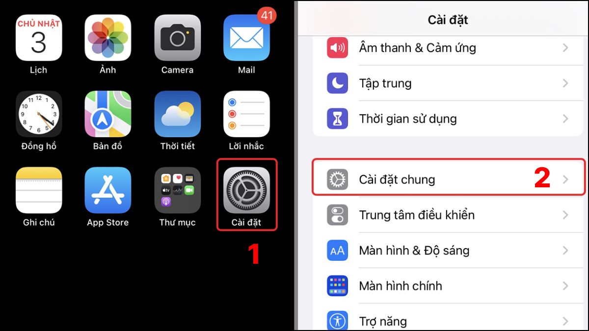 Cách khắc phục iPhone 13 Pro Max bị chớp màn hình tắt app chạy ngầm khôi phục cài đặt gốc bước 1