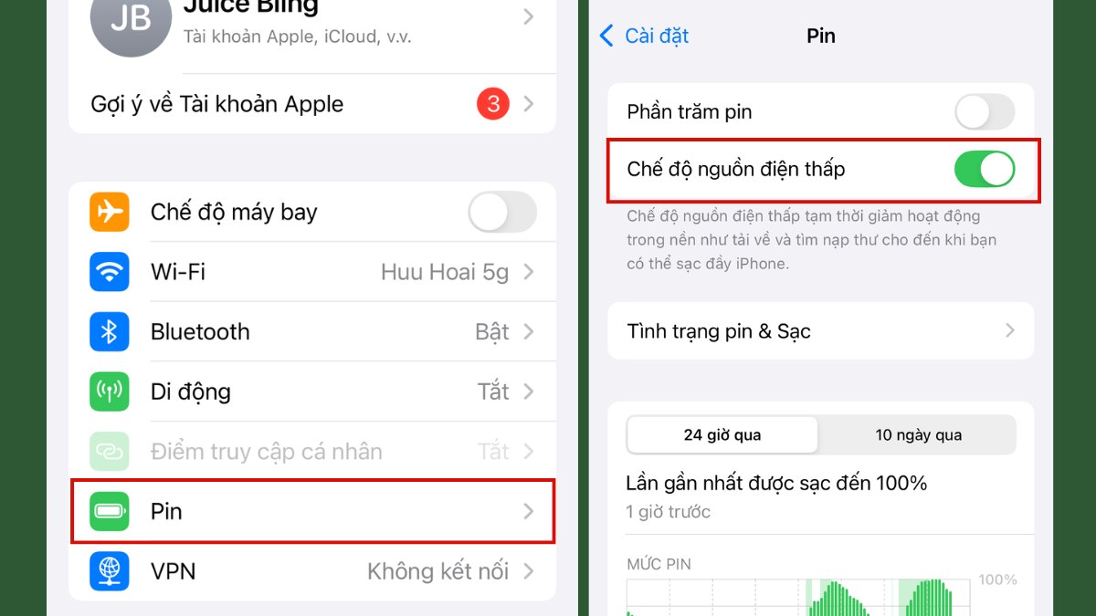 Cách khắc phục iPhone 14 Pro Max nhanh hết pin - sử dụng tính năng tiết kiệm pin