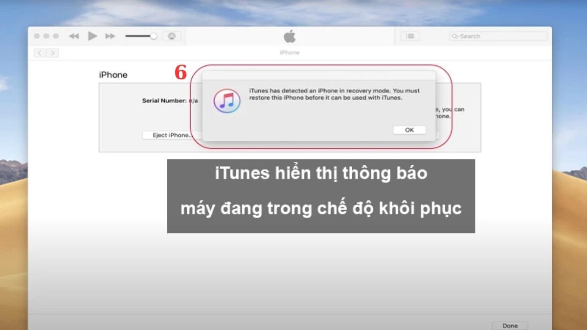 cách khắc phục iPhone bị treo iTunes đưa về chế độ DFU bước 4