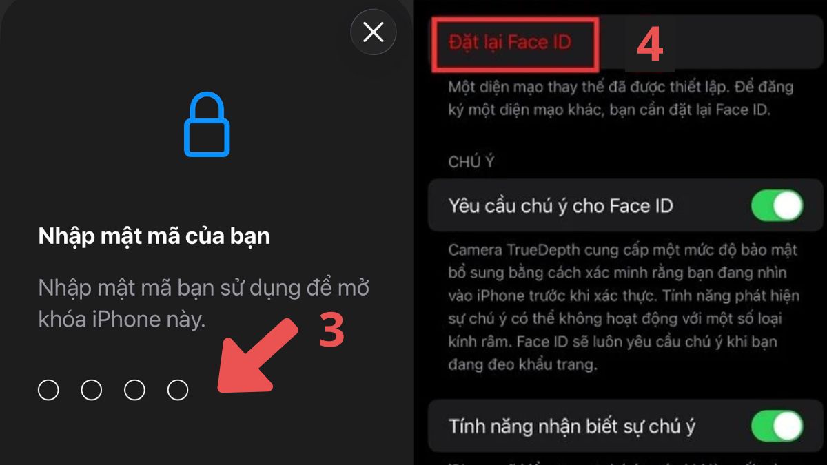 Cách khắc phục lỗi iPhone mất Face ID đặt lại bước 2
