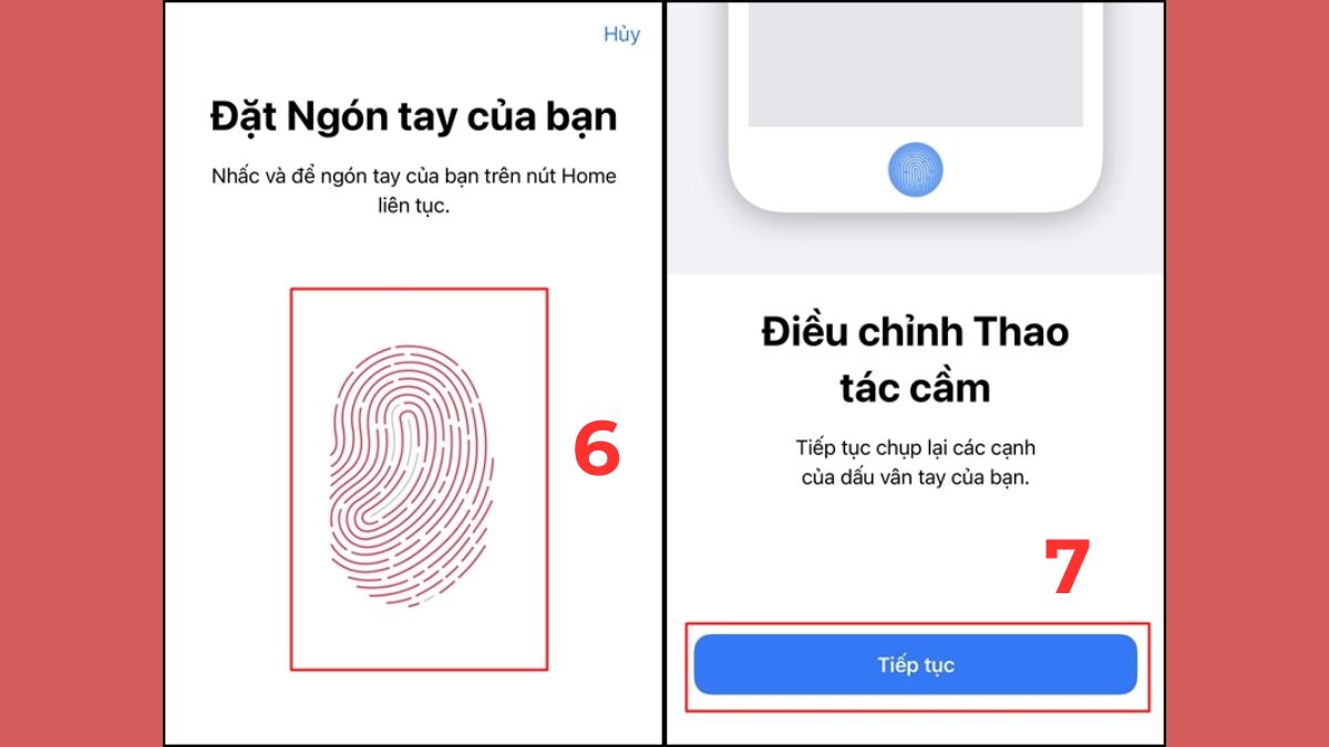 Cách khắc phục iphone mất vân tay xoá vân tay cũ bước 4