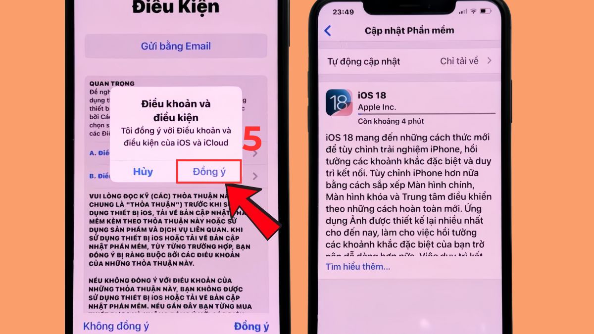 Cách khắc phục iPhone mất vân tay cập nhật nâng cấp hệ điều hành bước 3