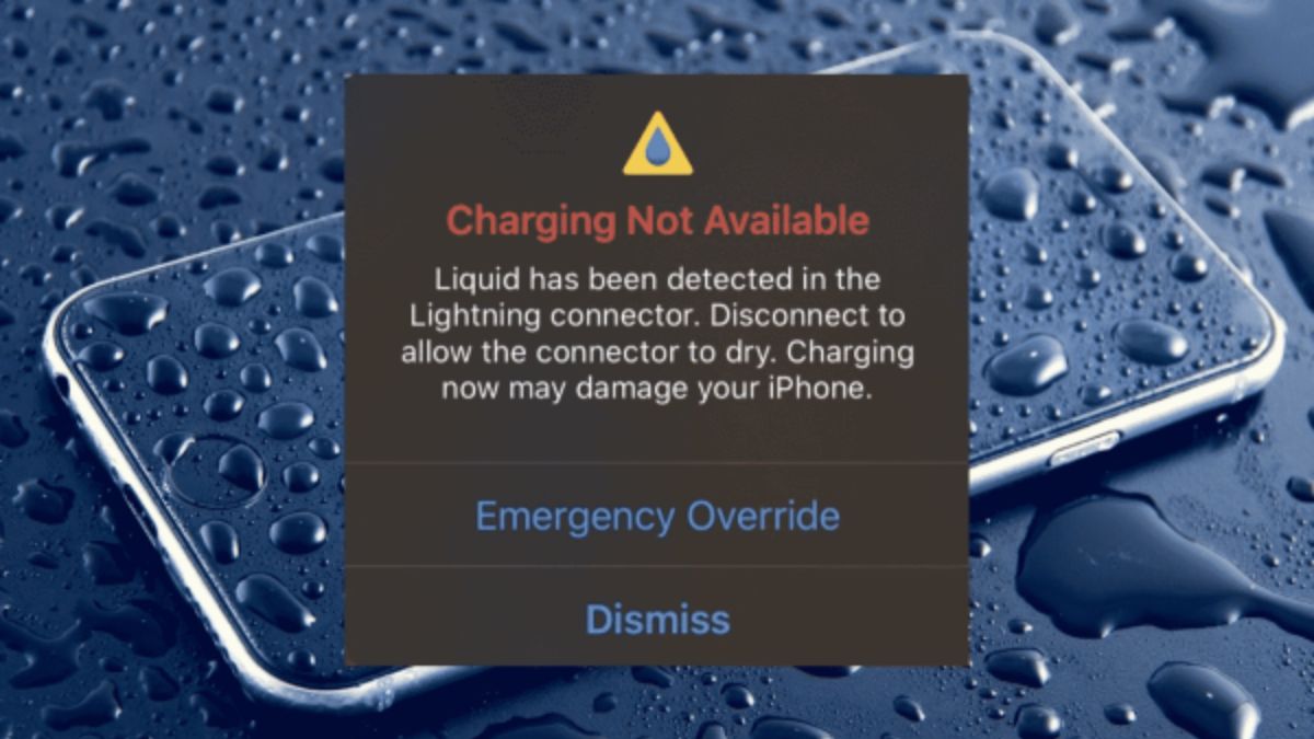 Những cảnh báo của iPhone khi phát hiện chất lỏng