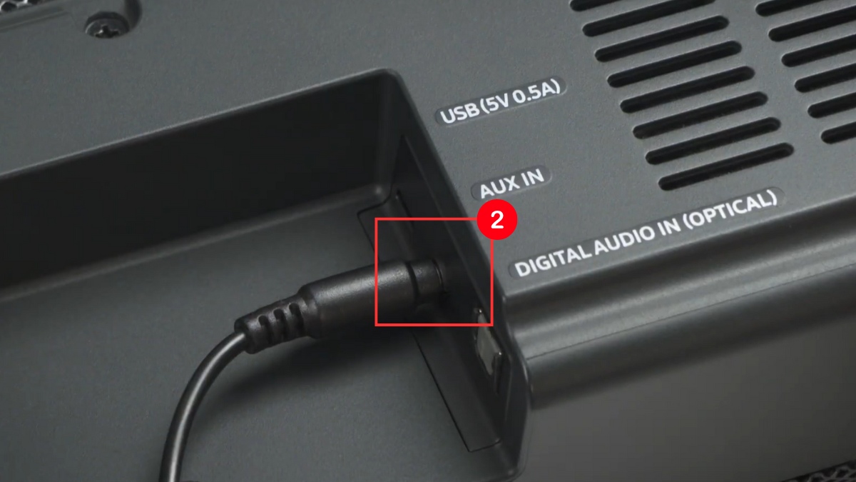 cách Kết nối loa soundbar với máy tính bằng cổng AUX bước 2