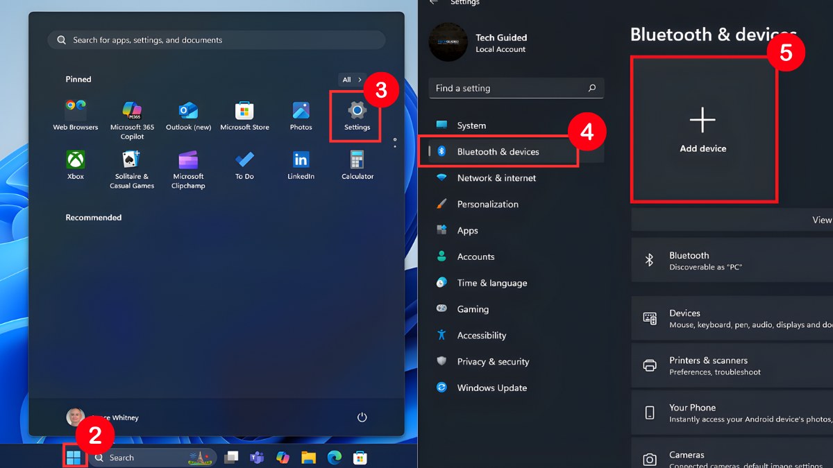 cách Kết nối loa soundbar với máy tính laptop bằng Bluetooth bước 2