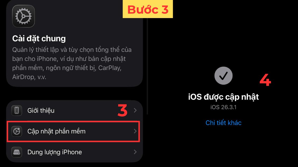 Cách sửa lỗi không chỉnh được thời gian khóa màn hình iPhone cập nhật phần mềm bước 2