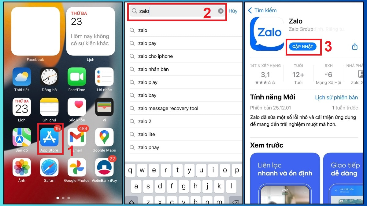 Cách khắc phục không tìm thấy Zalo trên Apple Watch cập nhật phần mềm bước 1