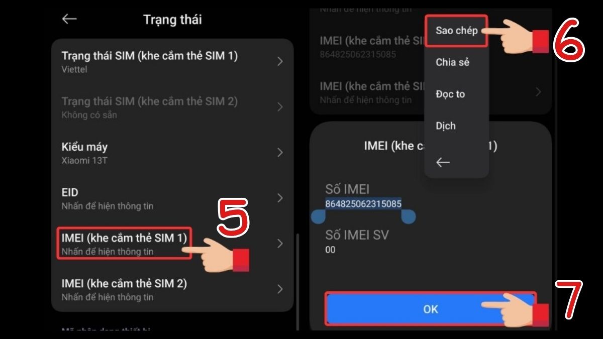 Hướng dẫn cách lấy mã IMEI kiểm tra ngày kích hoạt  trên điện thoại Xiaomi bước 3