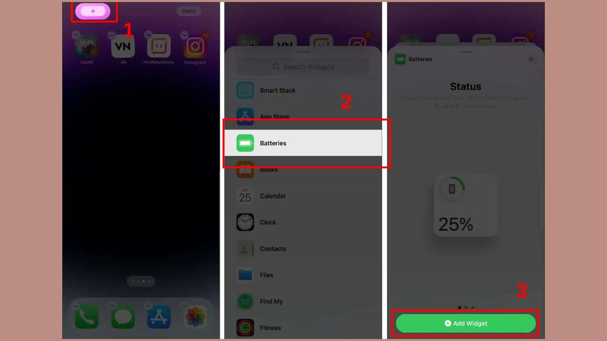 cách Kiểm tra Pin Apple Watch bằng cách thêm Widget bước 2