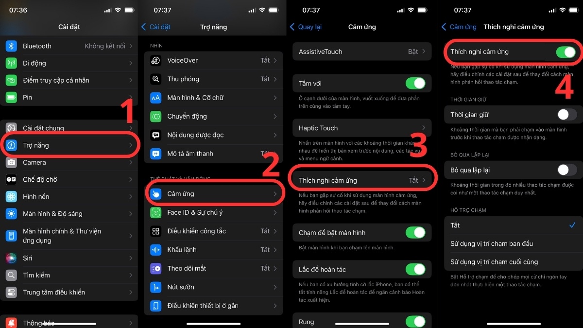 Cách khắc phục liệt màn hình iPhone Kích hoạt chế độ cảm ứng