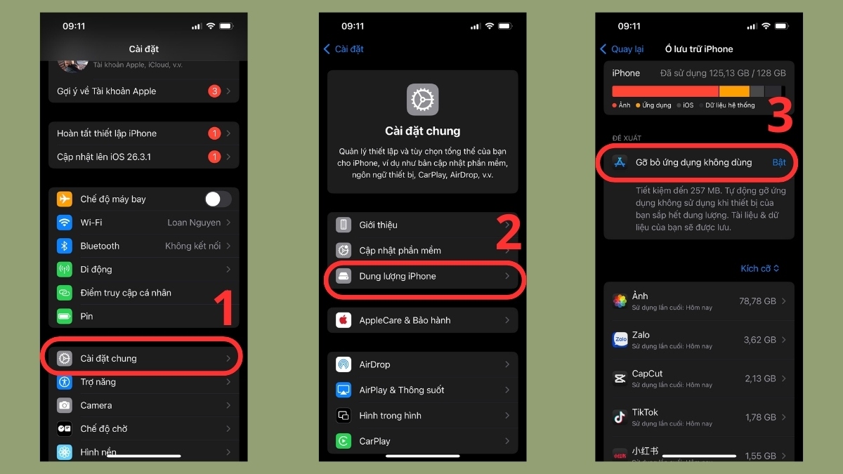 Cách khắc phục liệt màn hình iPhone Giải phóng dung lượng iPhone