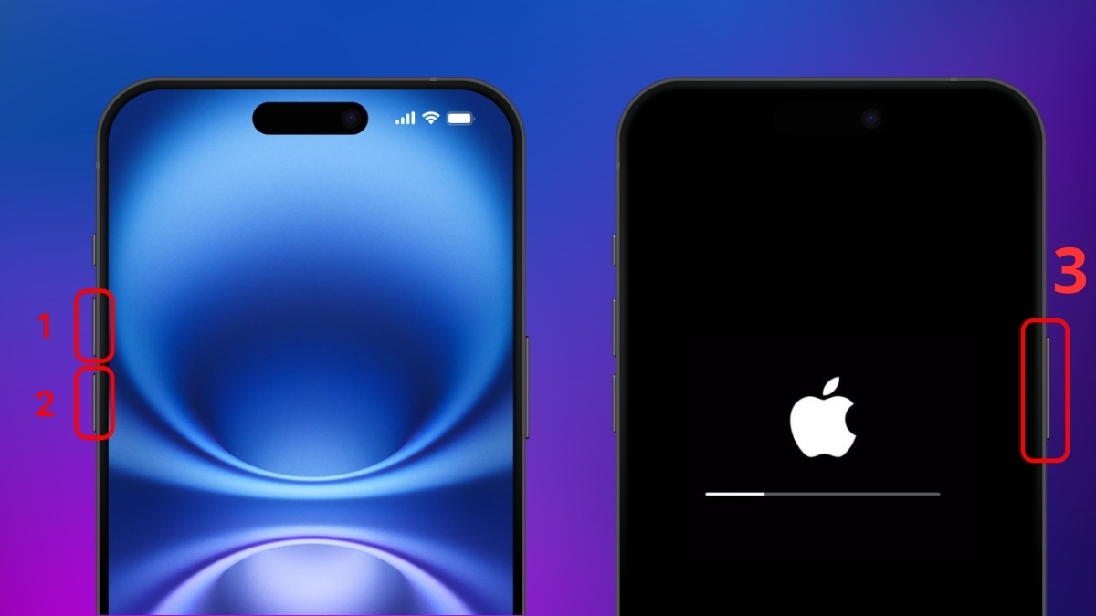 Cách khắc phục liệt màn hình iPhone đối với iphone 8 trở lên bước 1