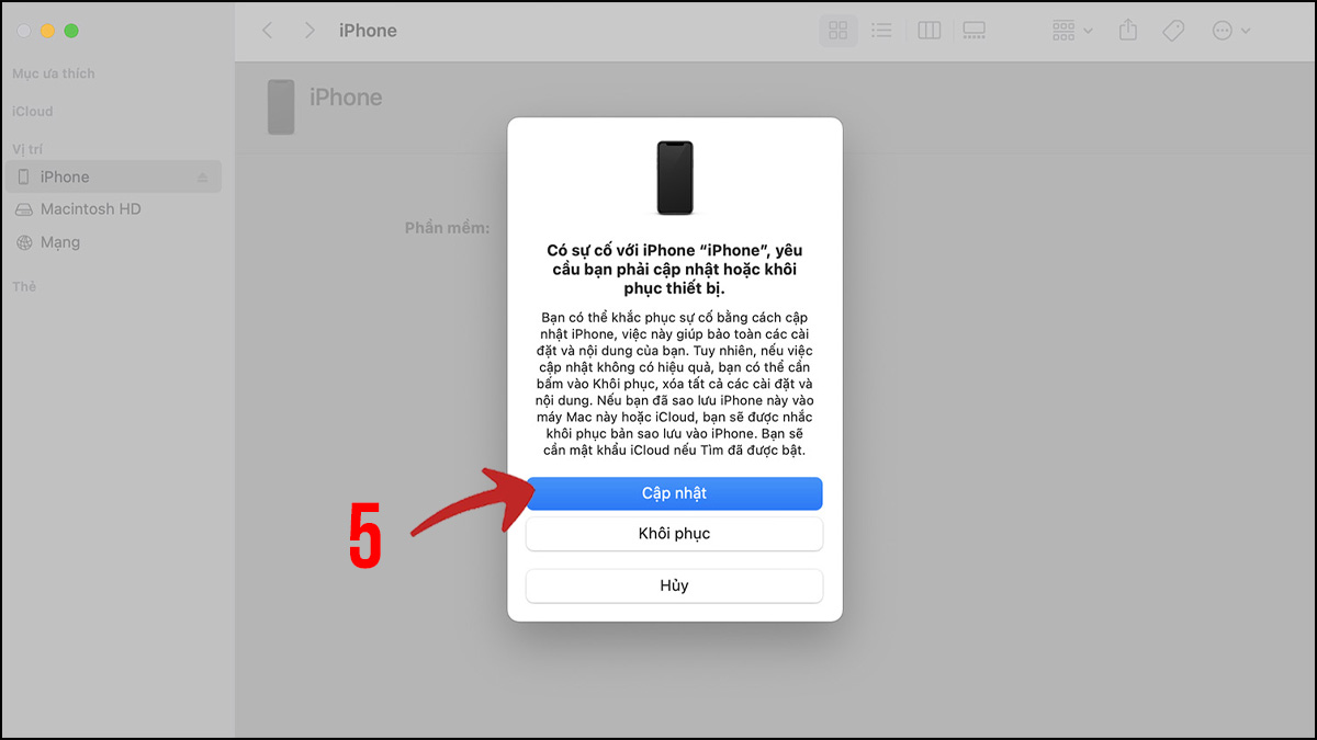 cách sử dụng loa iPhone bị rè Đưa iPhone về Recovery Mode bước 3