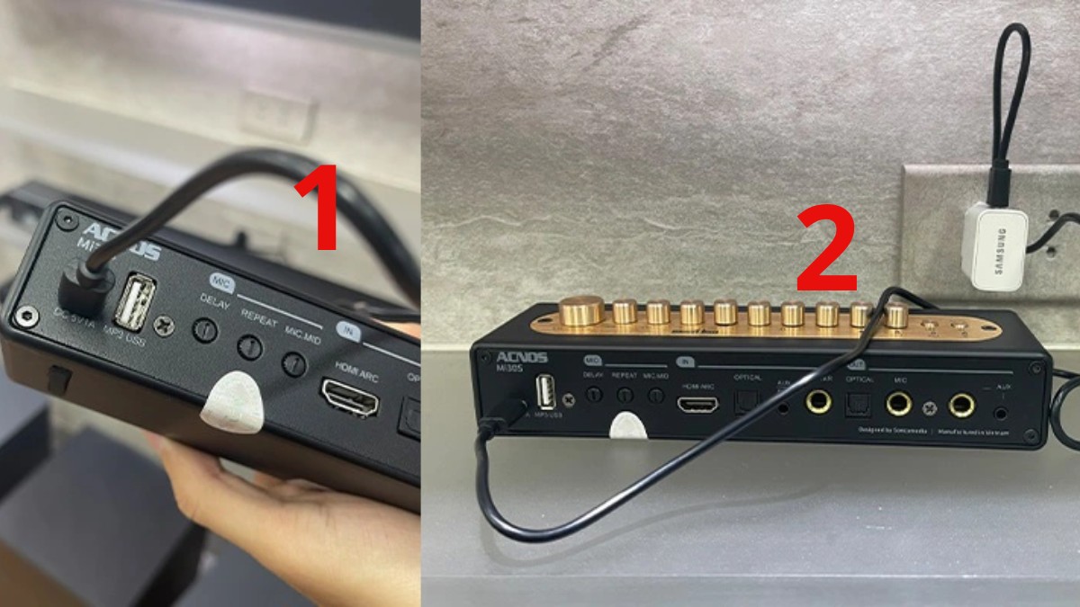 Cách hát karaoke trên loa Soundbar không có khe AUX bước 1
