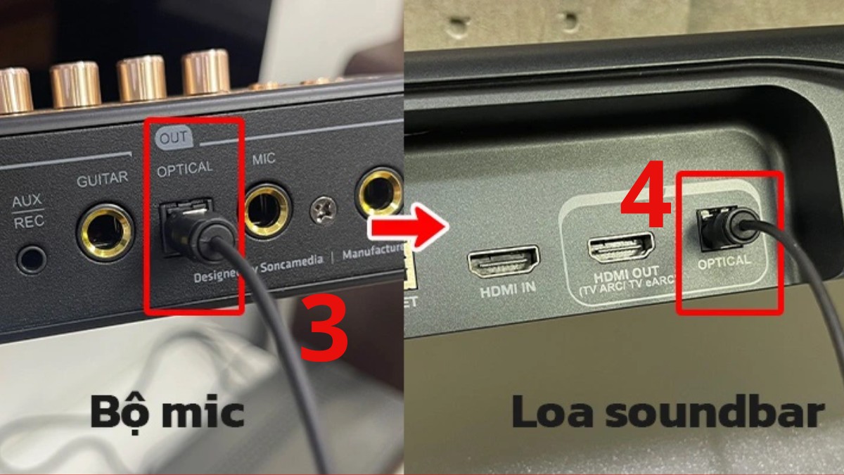 Cách hát karaoke trên loa Soundbar không có khe AUX bước 2
