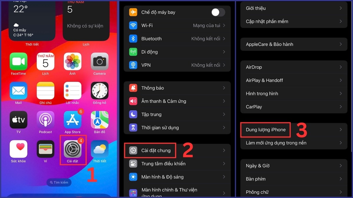 Cách khắc phục iPhone 13 Pro Max bị lỗi màn hình giải phóng bộ nhớ bước 1