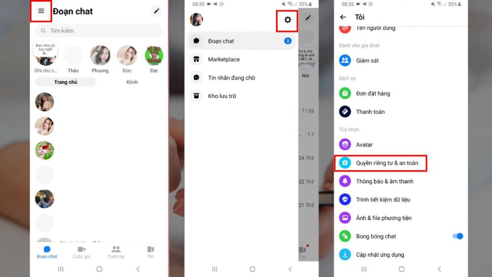 Cách lấy lại mã PIN Messenger khi quên bước 1