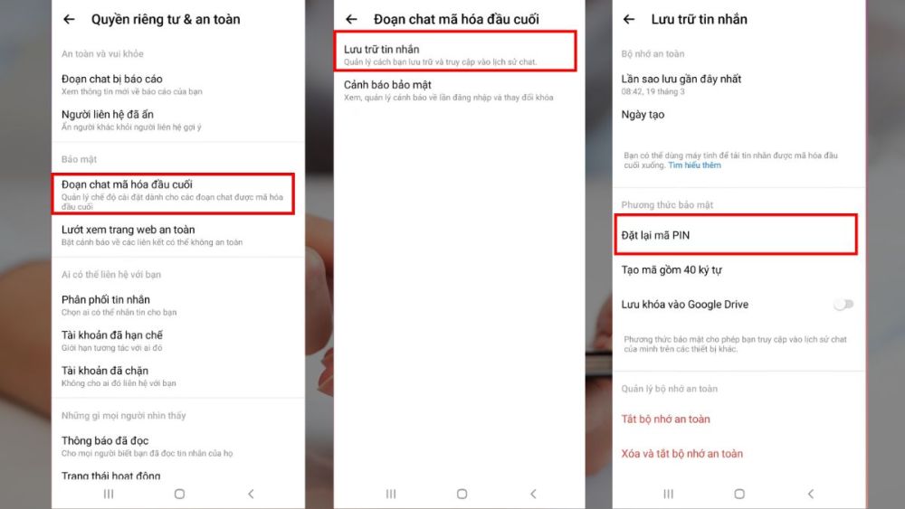 Cách lấy lại mã PIN Messenger khi quên bước 2