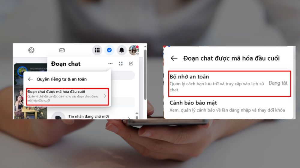 Cách đổi mã PIN Messenger trên máy tính bước 2