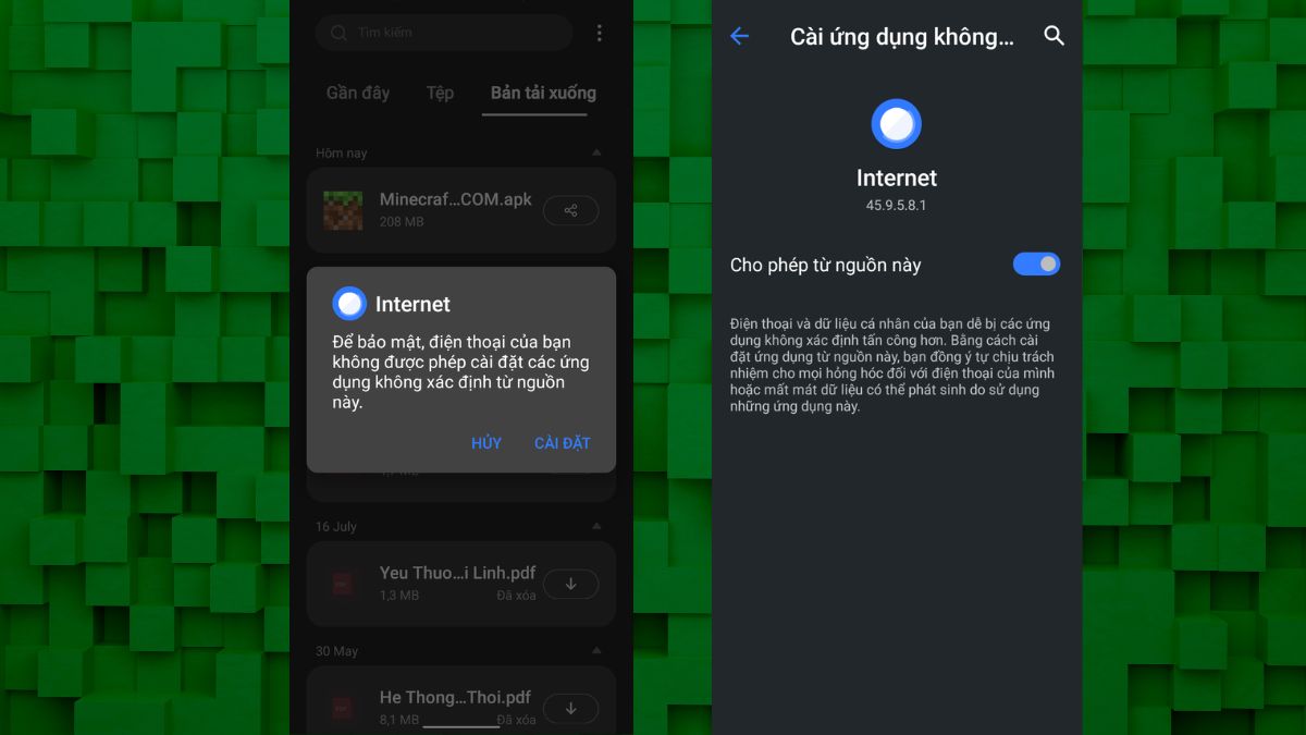Cách tải Minecraft 1.20 51 APK tiếng Việt trên Android bước 2
