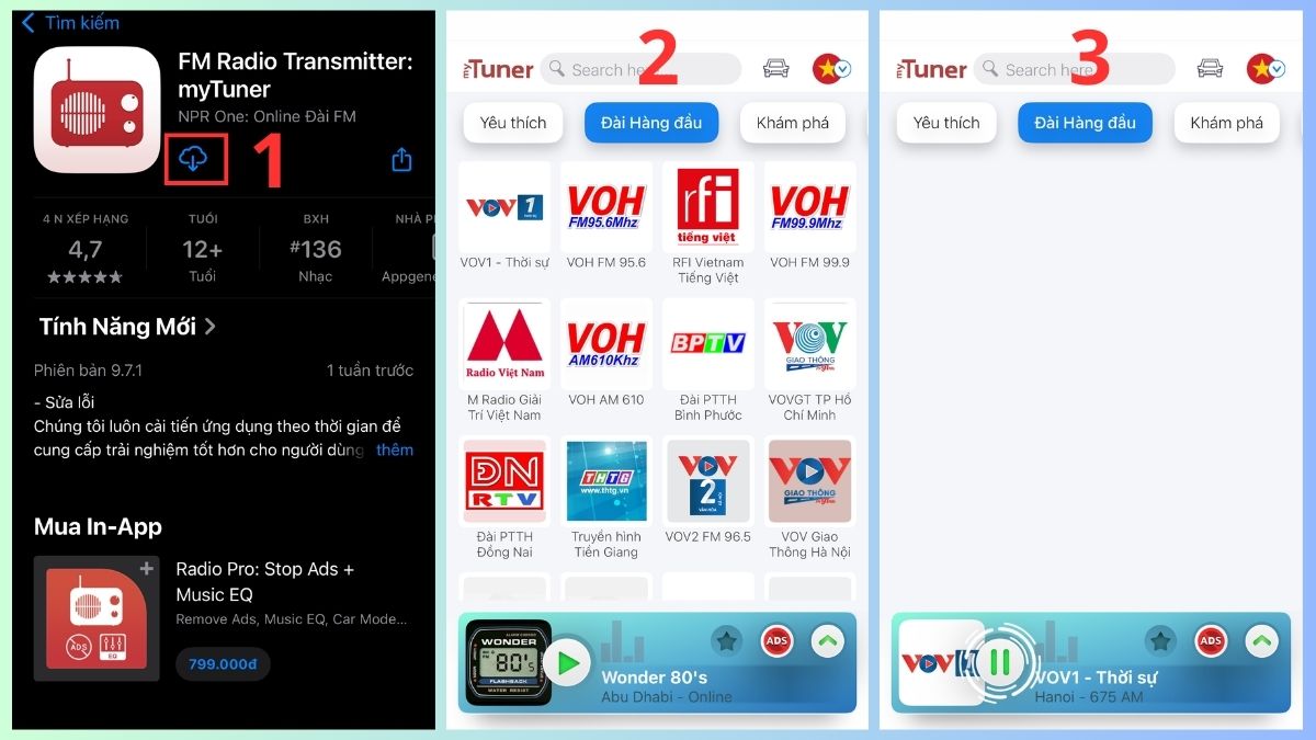 hướng dẫn cách Nghe radio trên iphone bằng ứng dụng myTuner