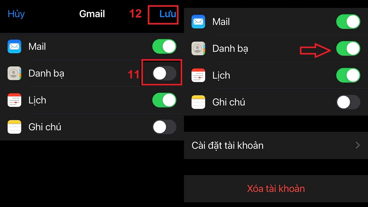 Cách nhập danh bạ từ Gmail vào iPhone bằng cài đặt bước 3