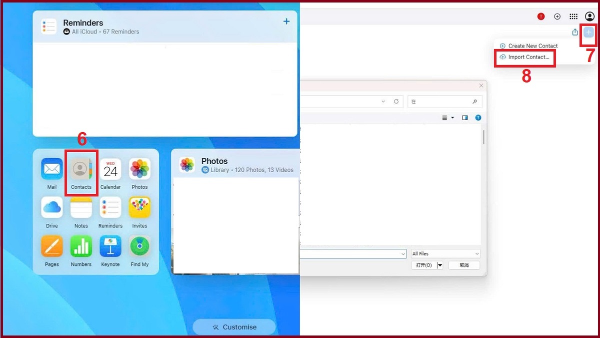 Cách nhập danh bạ từ Gmail vào iCloud trên iPhone bước 3