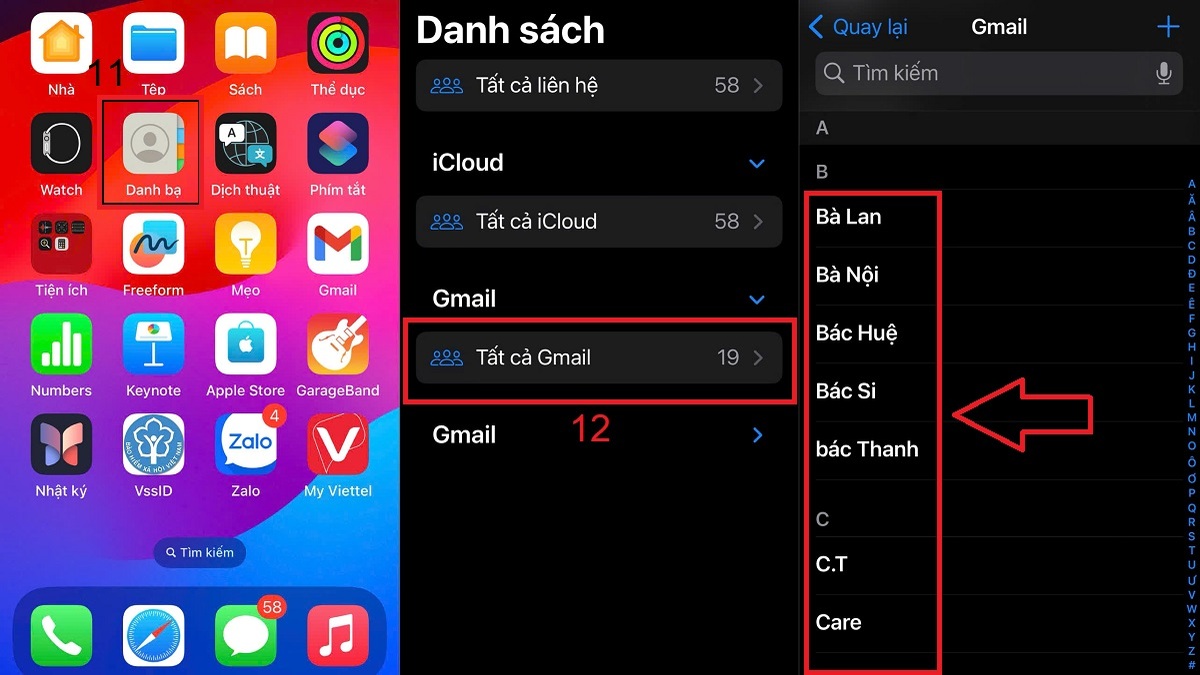 Cách nhập danh bạ từ Gmail vào iCloud trên iPhone bước 4