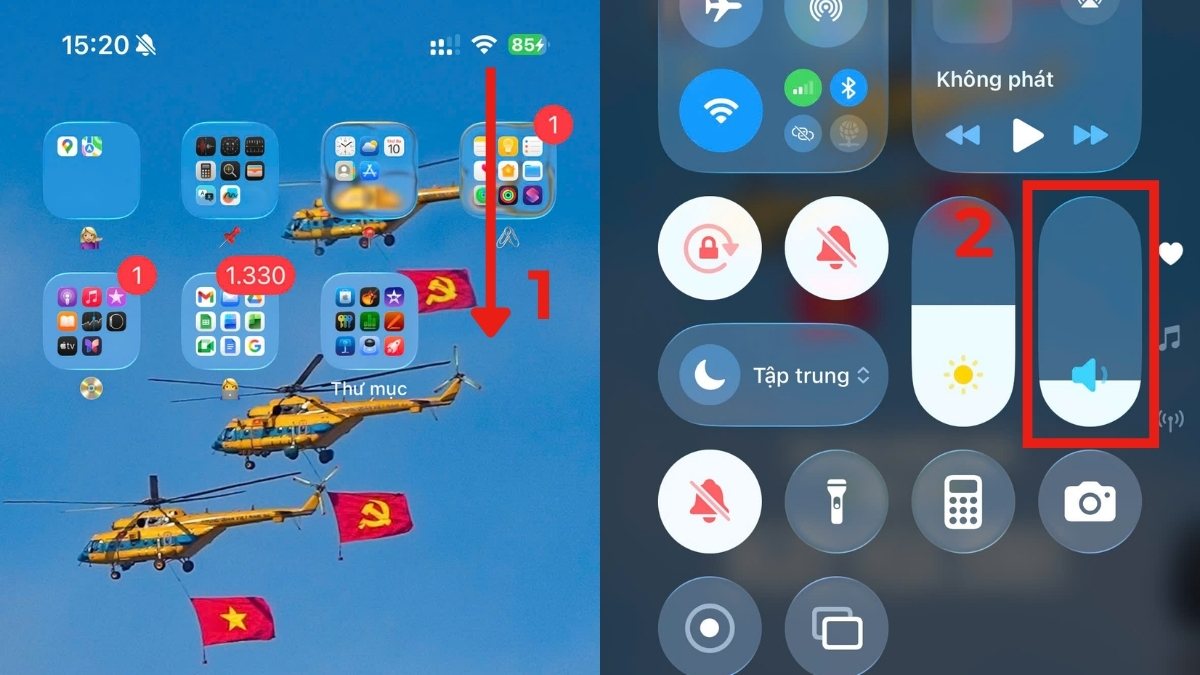 Cách khắc phục nút âm lượng iPhone bị lún