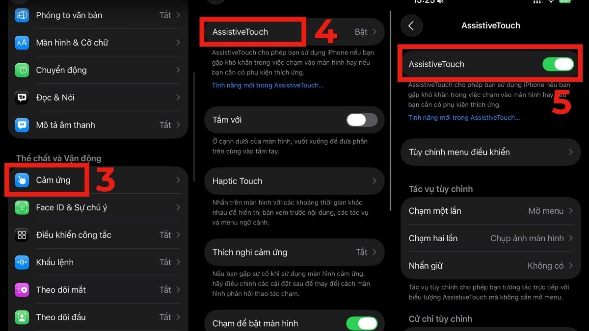 Cách khắc phục nút âm lượng iPhone bị lún bằng nút home ảo bước 4