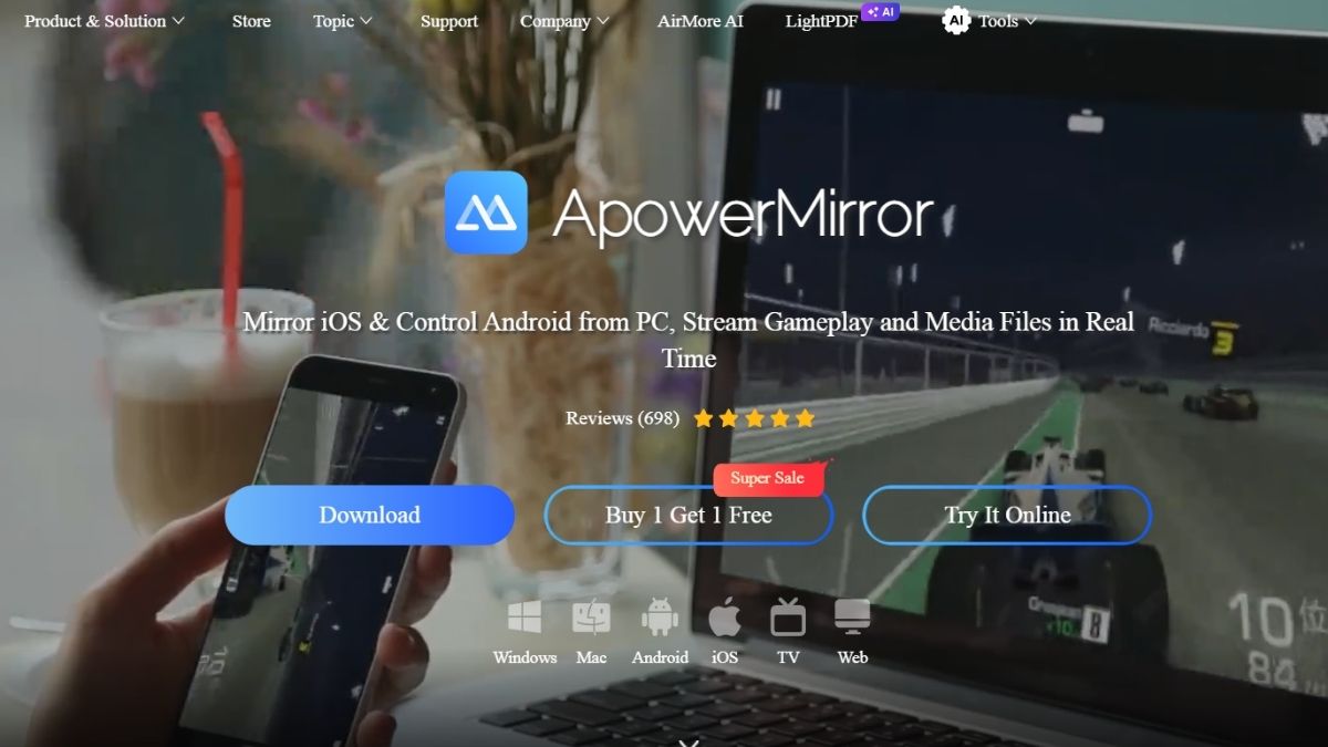 Cách phản chiếu màn hình iPhone lên Macbook bằng App apowermirror