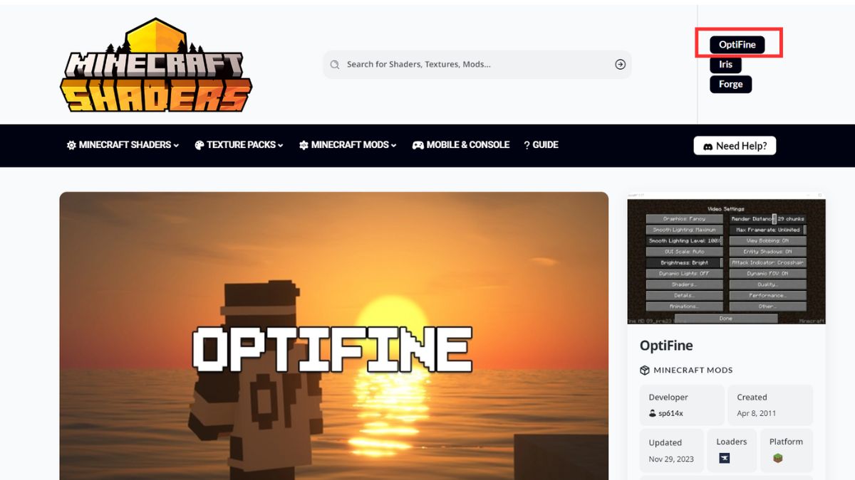 Cách cài đặt shader Minecraft 1.21 bước 1