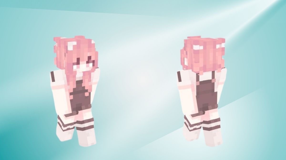 Skin Minecraft màu hồng xinh xắn