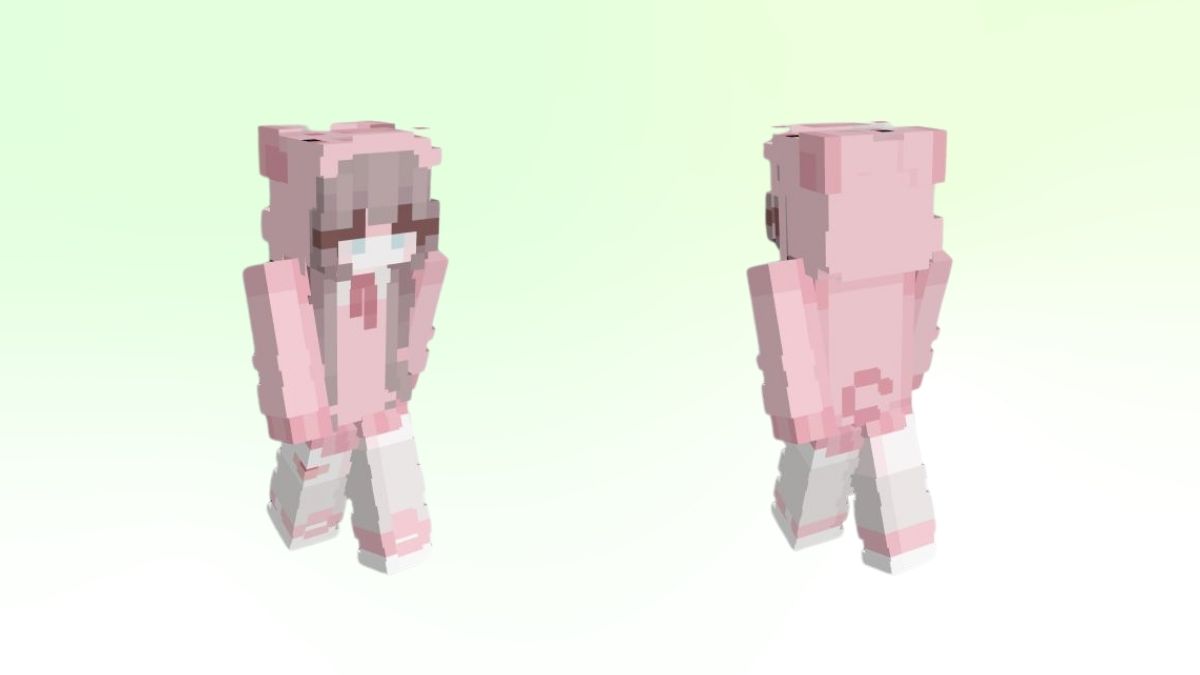 tải Skin Minecraft màu hồng 4k