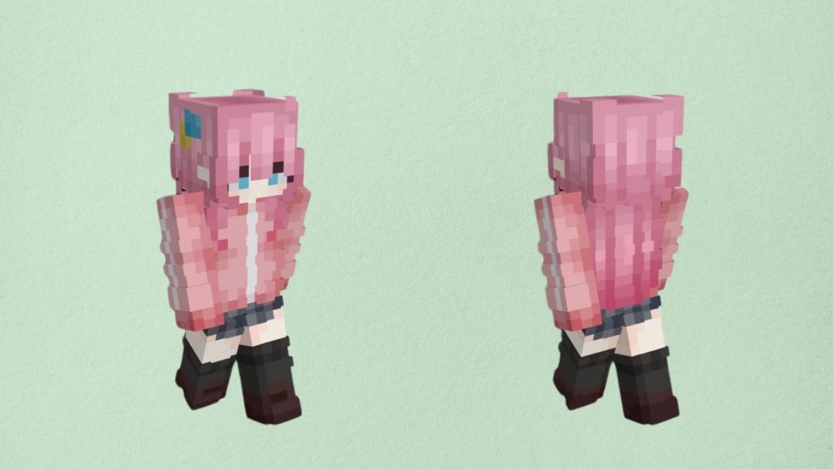 Skin Minecraft màu hồng đẹp nhất 4k chất lượng cao