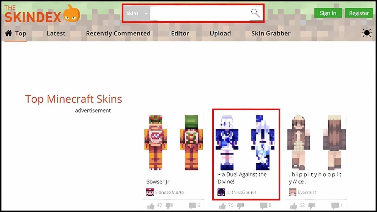 Cách tải skin Minecraft chất lượng bước 1
