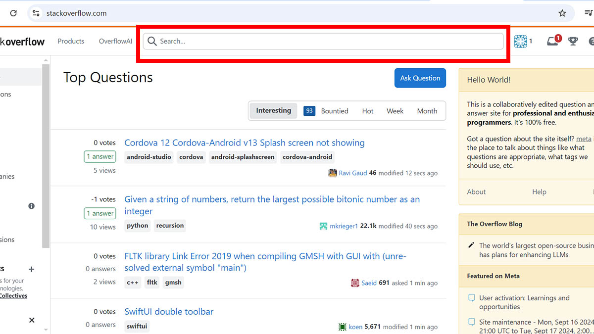 Hướng dẫn cách sử dụng Stack Overflow bước 2