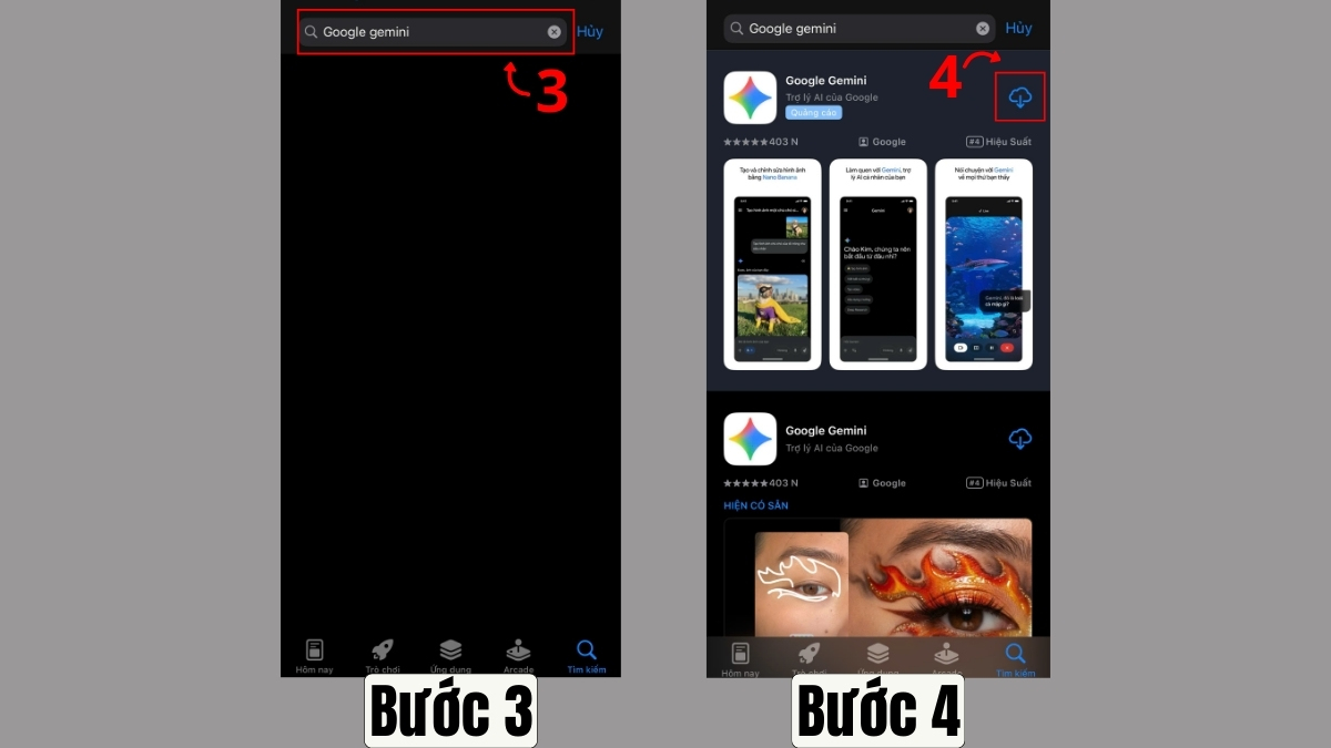 Cách tải lại ứng dụng đã xóa trên App Store iPhone bước 3\