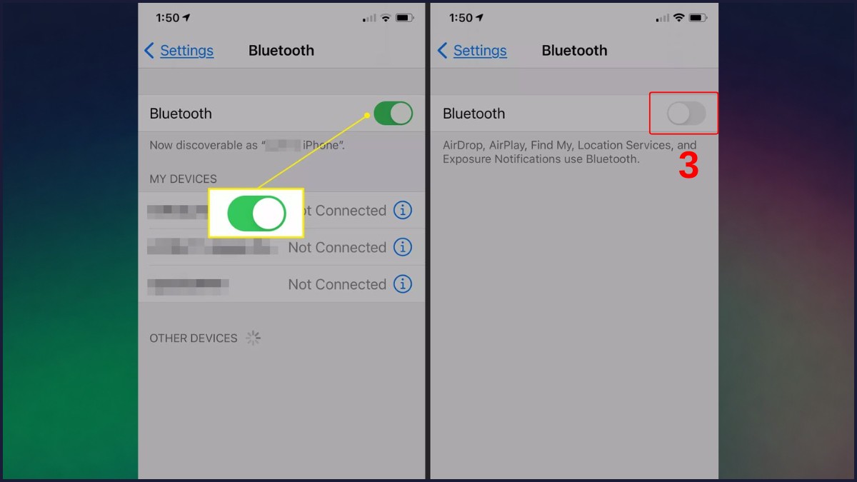 cách sửa lỗi tại sao chuông báo thức iphone kêu nhỏ tắt bluetooth bước 2