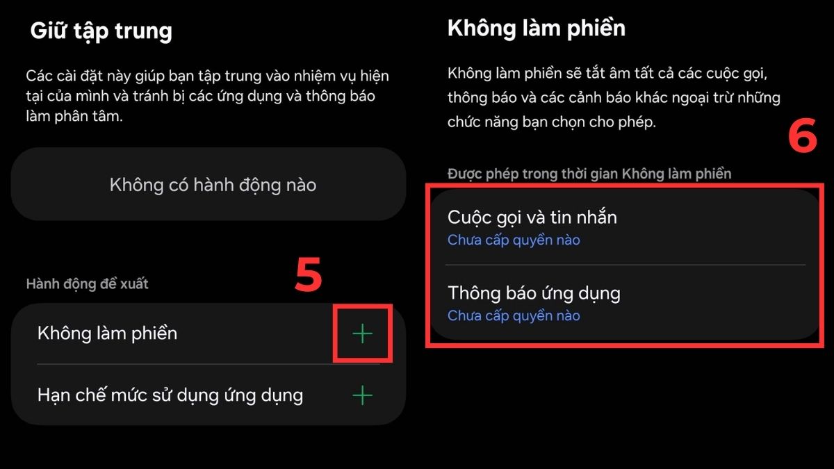 Cách thiết lập ngoại lệ không cần tắt chế độ Do Not Disturb trên Samsung bước 3
