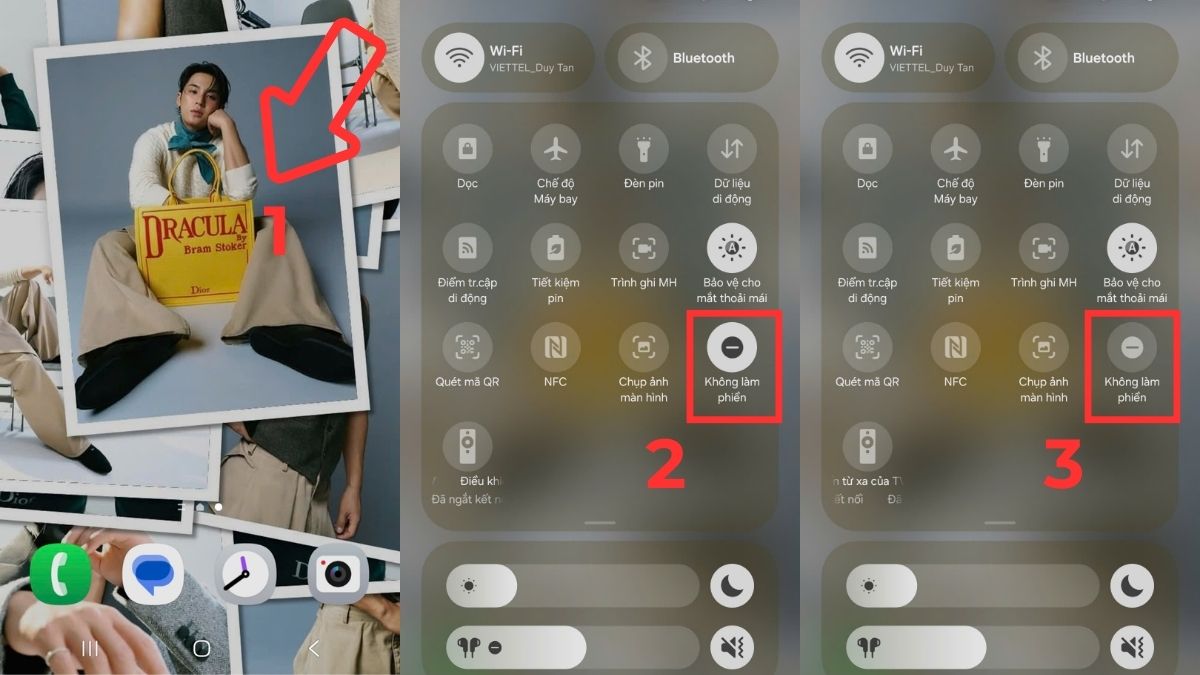 Cách tắt chế độ không làm phiền trên Samsung bước 1
