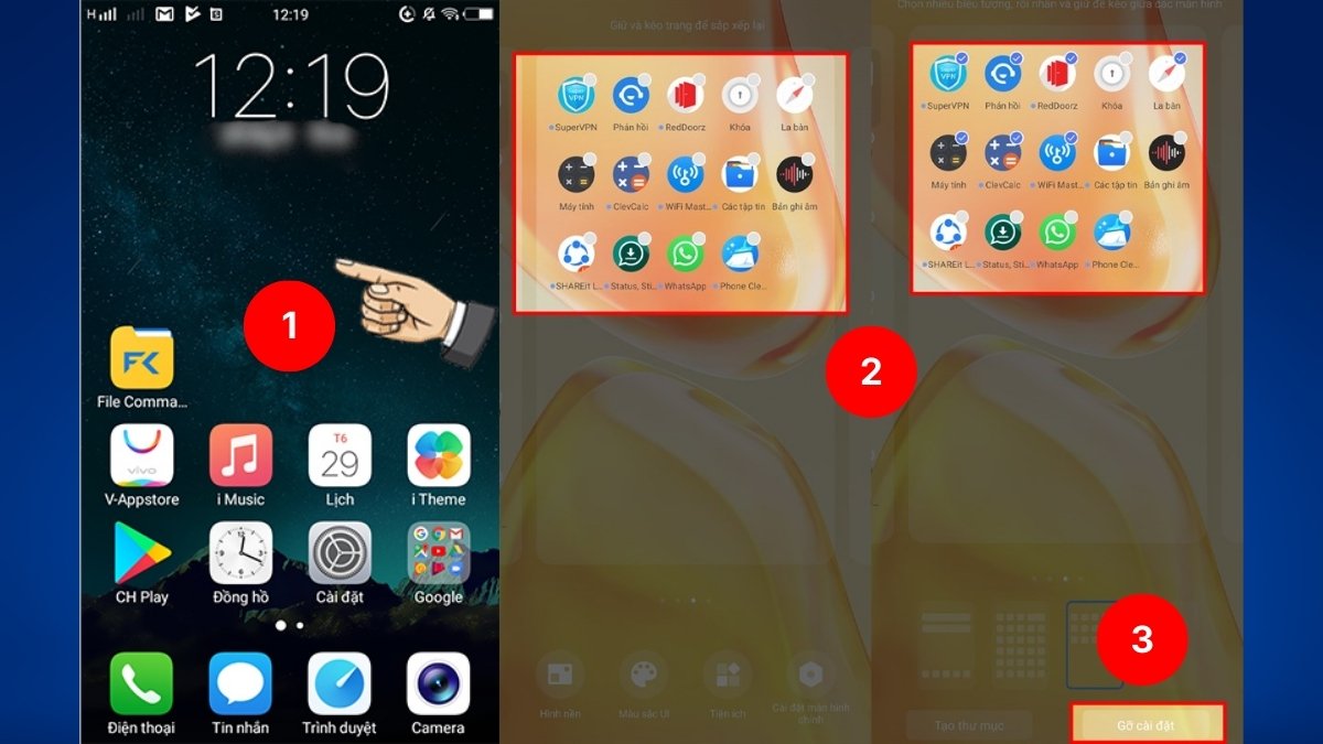 Cách tắt quảng cáo trên điện thoại Vivo gỡ ứng dụng gây quảng cáo bước 1