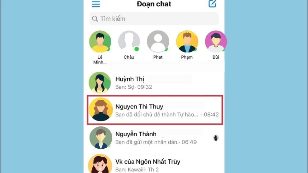 Cách đổi hình nền tin nhắn Messenger trên iPhone bước 1