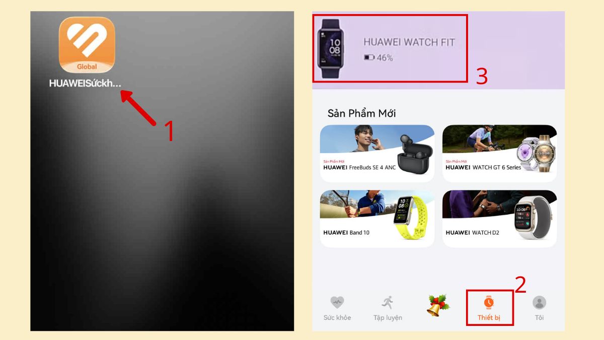 Cách tìm đồng hồ Huawei bằng điện thoại bước 1