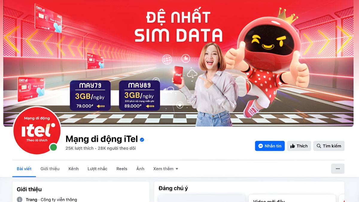 Liên hệ tổng đài iTelecom qua Facebook