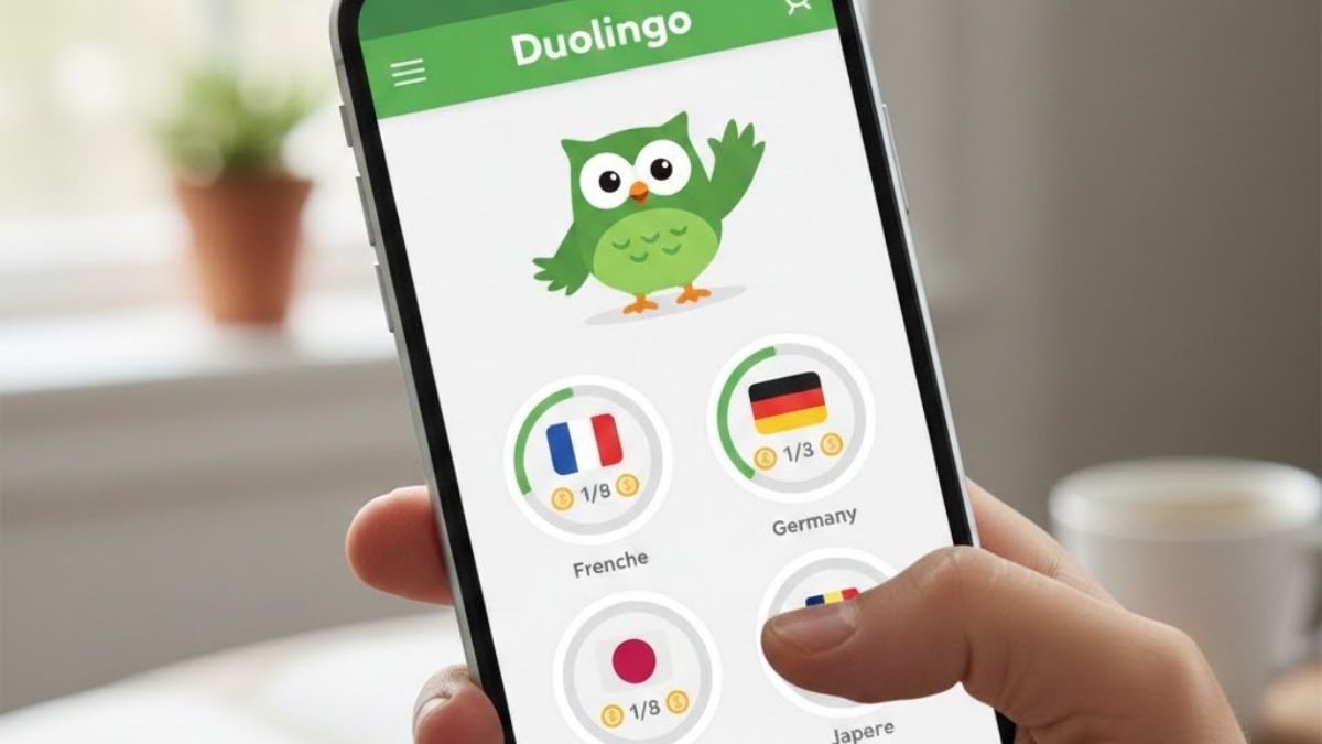ứng dụng trên thiết bị di động duolingo