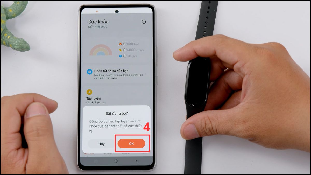Cách sử dụng vòng đeo tay thông minh bước 3