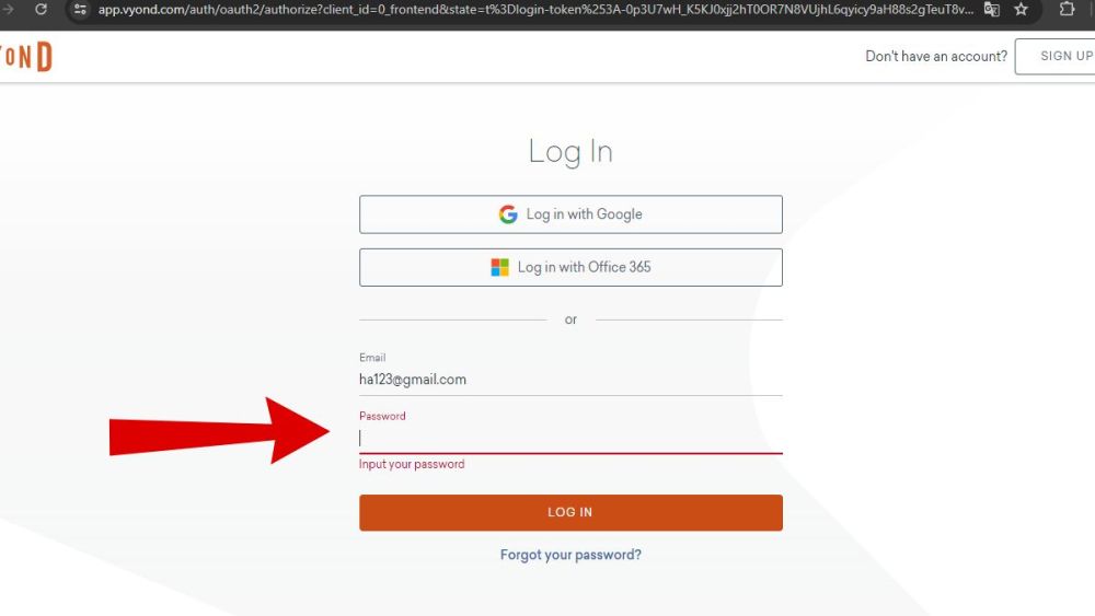 Cách đăng nhập phần mềm Vyond bước 3